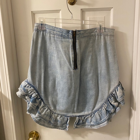 Jean Ruffle Skirt - Picture 3 of 4